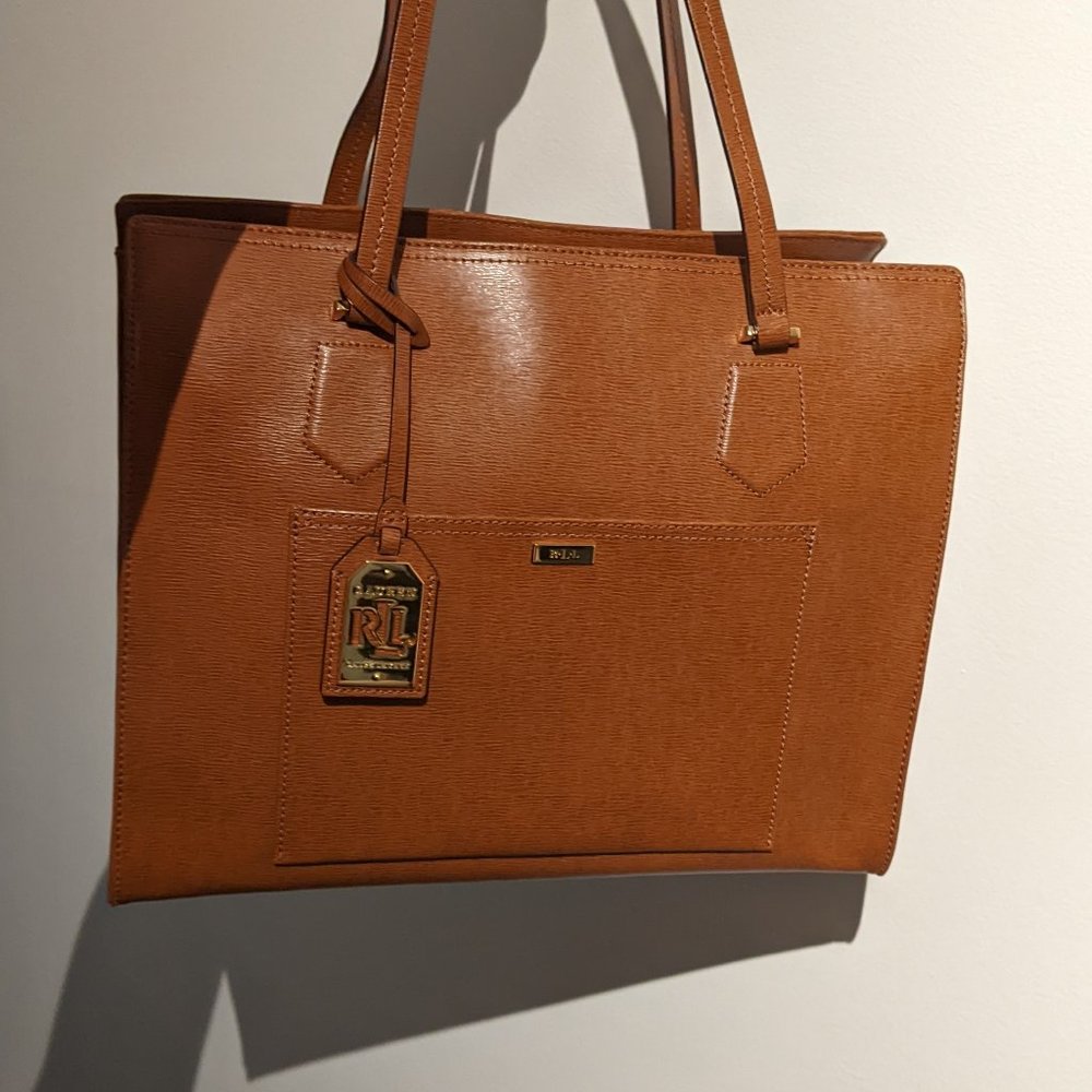 SOLD - Ralph Lauren Leather Lowell Tote